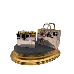 Vintage Godinger Silver Christmas/Holiday Salt & Pepper Shakers With Gift Box